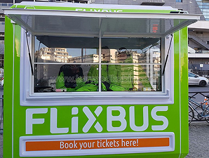 The ticket sales cabin of Karmod for the European leader Flixbus Bus company